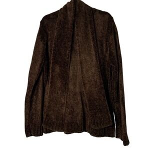 White‎ Stag Woodland Brown Chenille Cozy  Sweater with scarf XL
